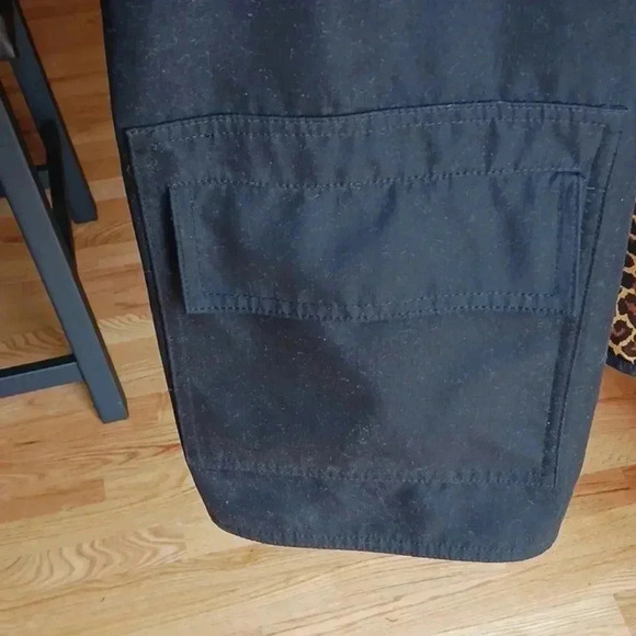 Dennis basso Black lightweight jacket with leopard lining size L - Picture 2 of 4